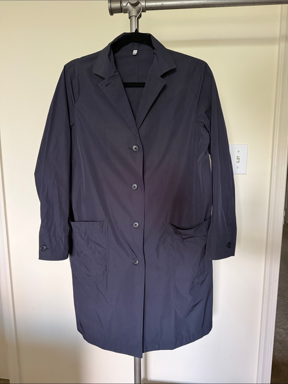 Muji Dark Navy Lightweight Trench Coat